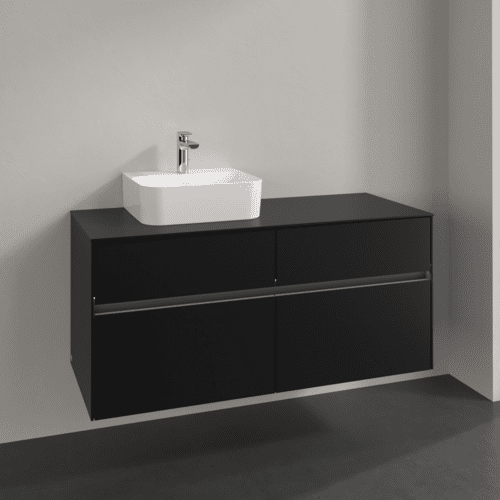 Bild von VILLEROY BOCH Collaro Waschbeckenunterschrank, mit Beleuchtung, 4 Auszüge, 1200 x 548 x 500 mm, Volcano Black / Volcano Black #C098B0VL
