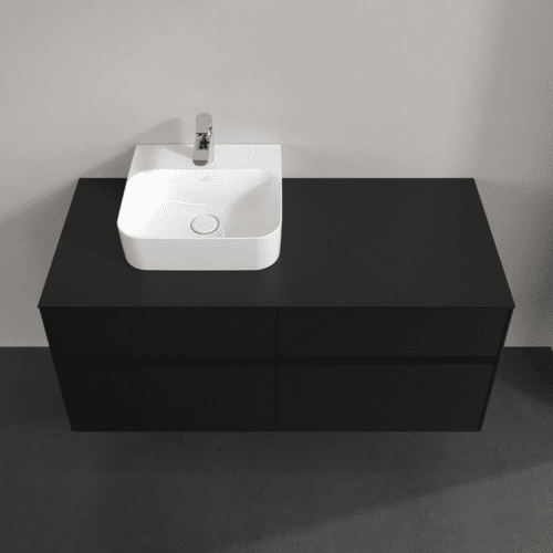 Bild von VILLEROY BOCH Collaro Waschbeckenunterschrank, mit Beleuchtung, 4 Auszüge, 1200 x 548 x 500 mm, Volcano Black / Volcano Black #C098B0VL