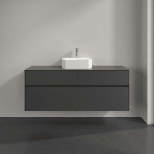 Bild von VILLEROY BOCH Collaro Waschbeckenunterschrank, 4 Auszüge, 1400 x 548 x 500 mm, Graphite / Graphite #C10000VR