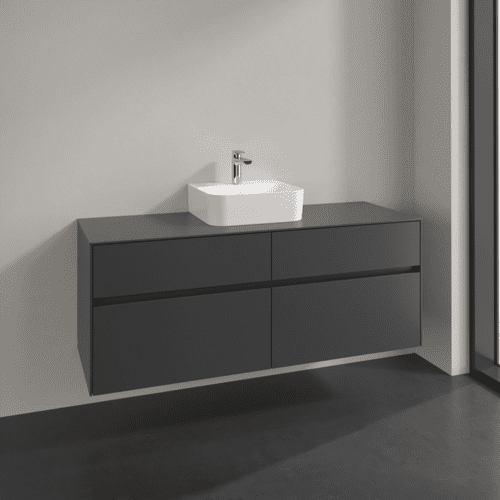 Bild von VILLEROY BOCH Collaro Waschbeckenunterschrank, 4 Auszüge, 1400 x 548 x 500 mm, Graphite / Graphite #C10000VR