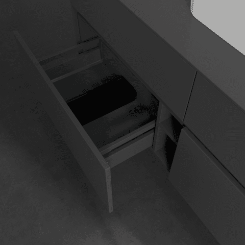 Bild von VILLEROY BOCH Collaro Waschbeckenunterschrank, 4 Auszüge, 1400 x 548 x 500 mm, Graphite / Graphite #C10000VR