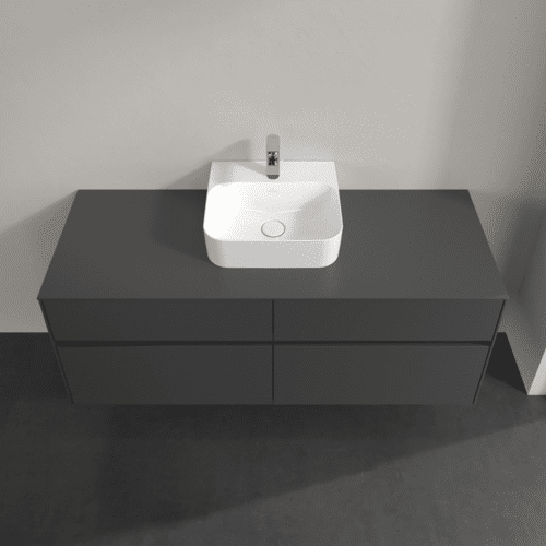 Bild von VILLEROY BOCH Collaro Waschbeckenunterschrank, 4 Auszüge, 1400 x 548 x 500 mm, Graphite / Graphite #C10000VR