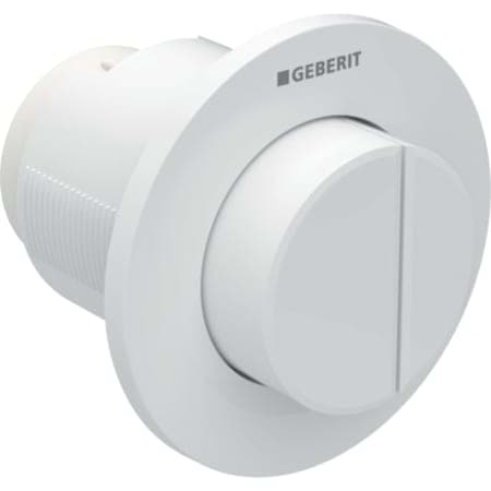 Bild von GEBERIT Typ 01 Fernbetätigung pneumatisch, Round, für 2-Mengen-Spülung, UP-Drücker, vorragend #116.044.11.1 - weiß-alpin