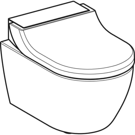 Obrázek GEBERIT AquaClean Tuma Classic kompletní WC systém závěsné WC #146.090.11.1 - WC keramický spotřebič: bílý / KeraTect designový kryt: bílý