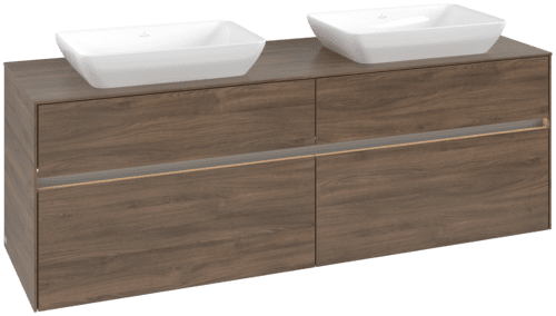 Picture of VILLEROY BOCH Collaro Vanity unit, with lighting, 4 pull-out compartments, 1600 x 548 x 500 mm, Arizona Oak / Arizona Oak #C123B0VH