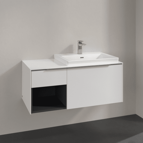 Bild von VILLEROY BOCH Subway 3.0 Waschbeckenunterschrank, 2 Auszüge, 1001 x 423 x 516 mm, Brilliant White / Brilliant White #C57100VE