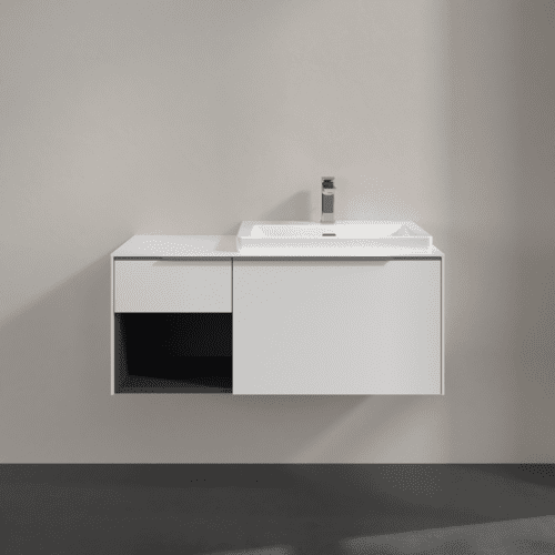 Bild von VILLEROY BOCH Subway 3.0 Waschbeckenunterschrank, 2 Auszüge, 1001 x 423 x 516 mm, Brilliant White / Brilliant White #C57100VE