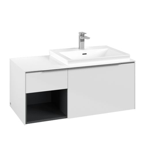 Picture of VILLEROY BOCH Subway 3.0 Vanity unit, 2 pull-out compartments, 1001 x 423 x 516 mm, Brilliant White / Brilliant White #C57100VE