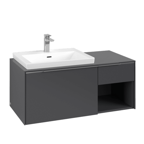VILLEROY BOCH Subway 3.0 Vanity unit, 2 pull-out compartments, 1001 x 423 x 516 mm, Graphite / Graphite #C57200VR resmi