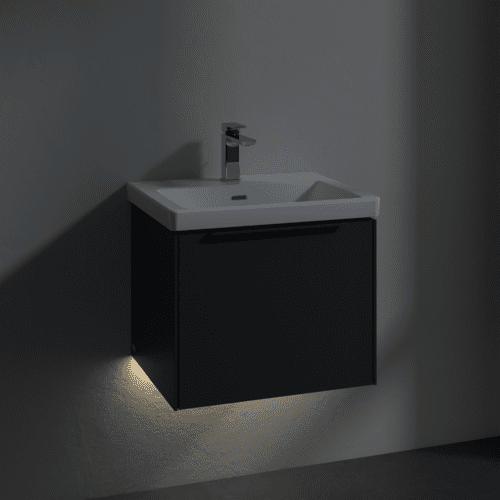 Bild von VILLEROY BOCH Subway 3.0 Waschbeckenunterschrank, mit Beleuchtung, 1 Auszug, 523 x 429 x 448 mm, Graphite #C579L2VR