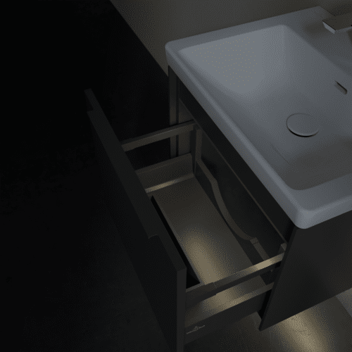 Bild von VILLEROY BOCH Subway 3.0 Waschbeckenunterschrank, mit Beleuchtung, 1 Auszug, 523 x 429 x 448 mm, Graphite #C579L2VR