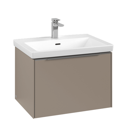 VILLEROY BOCH Subway 3.0 Vanity unit, with lighting, 1 pull-out compartment, 622 x 429 x 478 mm, Taupe #C575L0VM resmi