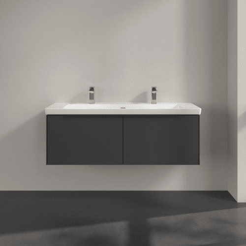 VILLEROY BOCH Subway 3.0 Waschbeckenunterschrank, 2 Auszüge, 1272 x 429 x 478 mm, Graphite #C60102VR, Bild 4