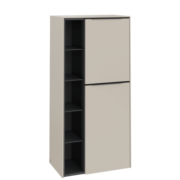 Зображення з  VILLEROY BOCH Subway 3.0 Medium-height cabinet, 2 doors, 574 x 1200 x 362 mm, Cashmere Grey / Cashmere Grey #C59901VN