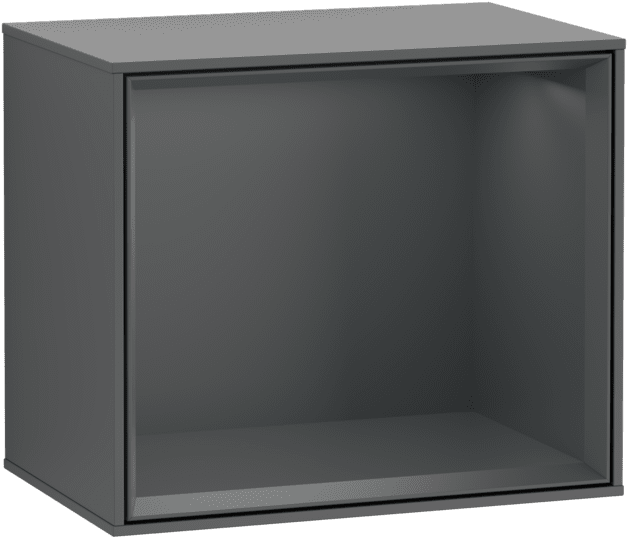 VILLEROY BOCH Finion Regalmodul, mit Beleuchtung, 418 x 356 x 270 mm, Anthracite Matt Lacquer / Midnight Blue Matt Lacquer #F580HGGK