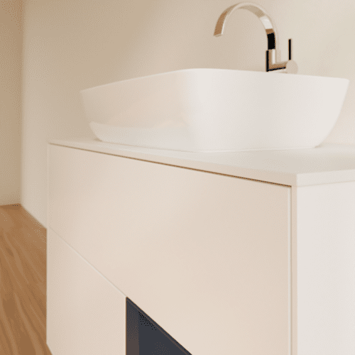 VILLEROY BOCH Finion Waschbeckenunterschrank, mit Beleuchtung, 2 Auszüge, 1000 x 603 x 501 mm, White Matt Lacquer / Midnight Blue Matt Lacquer / Glass White Matt #F781HGMT, Bild 6