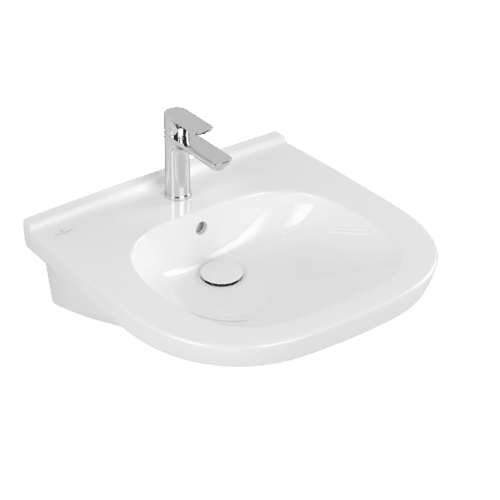 Зображення з  VILLEROY BOCH ViCare Washbasin ViCare, 555 x 540 x 195 mm, White Alpin AntiBac CeramicPlus, with overflow #411955T2