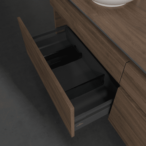 Bild von VILLEROY BOCH Legato Waschbeckenunterschrank, 4 Auszüge, 1600 x 550 x 500 mm, Arizona Oak / Arizona Oak #B60000VH