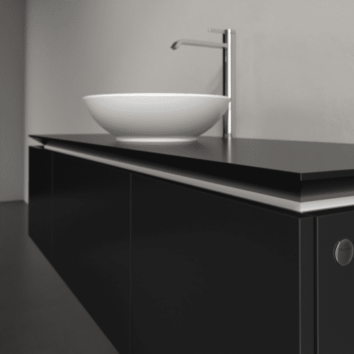 Bild von VILLEROY BOCH Legato Waschbeckenunterschrank, 3 Auszüge, 1400 x 380 x 500 mm, Black Matt Lacquer / Black Matt Lacquer #B58500PD