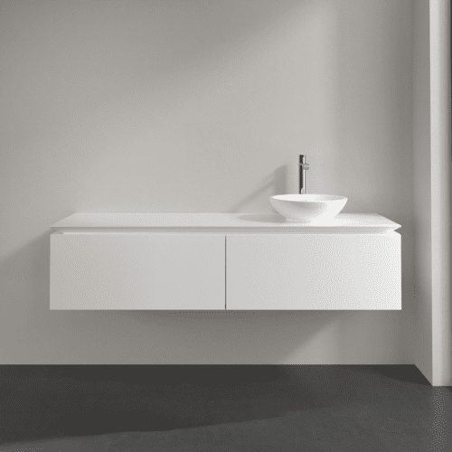 Bild von VILLEROY BOCH Legato Waschbeckenunterschrank, 2 Auszüge, 1600 x 380 x 500 mm, Glossy White / Glossy White #B59700DH