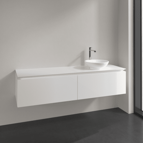 Bild von VILLEROY BOCH Legato Waschbeckenunterschrank, 2 Auszüge, 1600 x 380 x 500 mm, Glossy White / Glossy White #B59700DH