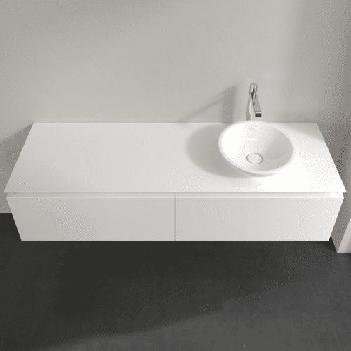 Bild von VILLEROY BOCH Legato Waschbeckenunterschrank, 2 Auszüge, 1600 x 380 x 500 mm, Glossy White / Glossy White #B59700DH