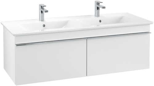 Зображення з  VILLEROY BOCH Venticello Vanity unit, 2 pull-out compartments, 1253 x 420 x 502 mm, White Matt / White Matt #A93901MS