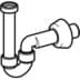 Bild von GEBERIT Rohrbogengeruchsverschluss für Waschbecken und Bidet, Abgang horizontal #151.108.21.1 - hochglanz-verchromt