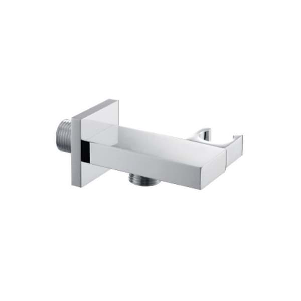 KREINER COMFORT nástěnné připojovací kolínko s držákem 1/2", zpětný ventil, chrom