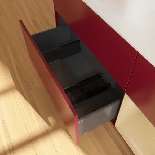 Bild von VILLEROY BOCH Finion Waschbeckenunterschrank, mit Beleuchtung, 3 Auszüge, 1200 x 603 x 501 mm, Peony Matt Lacquer / Oak Veneer / Glass White Matt #G811PCHB