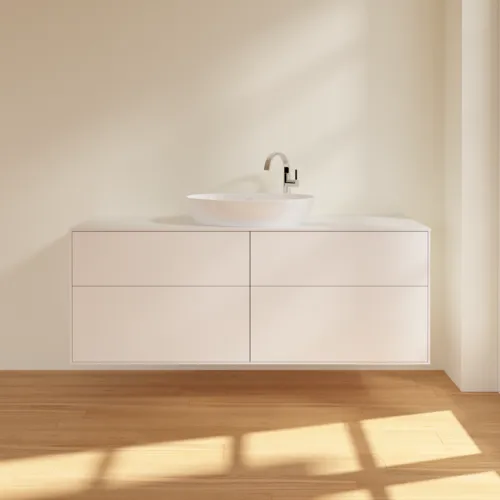 Bild von VILLEROY BOCH Finion Waschbeckenunterschrank, mit Beleuchtung, 4 Auszüge, 1600 x 603 x 501 mm, White Matt Lacquer / Glass White Matt #G97100MT