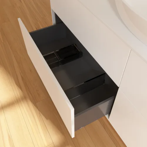 Bild von VILLEROY BOCH Finion Waschbeckenunterschrank, mit Beleuchtung, 4 Auszüge, 1600 x 603 x 501 mm, White Matt Lacquer / Glass White Matt #G97100MT