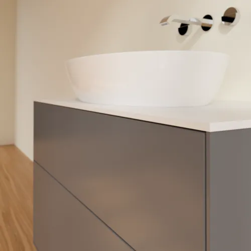 Bild von VILLEROY BOCH Finion Waschbeckenunterschrank, mit Beleuchtung, 2 Auszüge, 1000 x 603 x 501 mm, Anthracite Matt Lacquer / Glass White Matt #GA0100GK