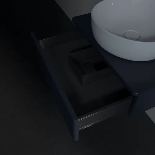 Bild von VILLEROY BOCH Antao Waschbeckenunterschrank, 1 Auszug, 600 x 190 x 500 mm, Front mit Struktur, Midnight Blue Matt Lacquer / Midnight Blue Matt Lacquer #K07150HG