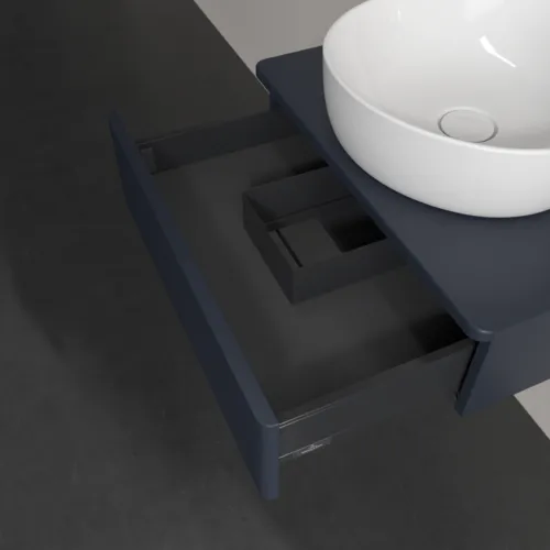 Bild von VILLEROY BOCH Antao Waschbeckenunterschrank, 1 Auszug, 600 x 190 x 500 mm, Front mit Struktur, Midnight Blue Matt Lacquer / Midnight Blue Matt Lacquer #K07150HG
