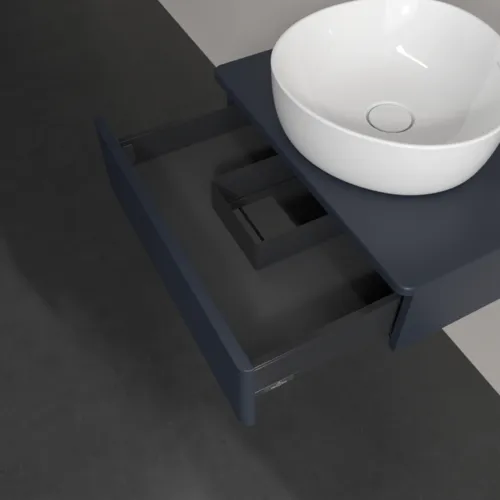 VILLEROY BOCH Antao Vanity unit, 1 pull-out compartment, 600 x 190 x 500 mm, Front with grain texture, Midnight Blue Matt Lacquer / Midnight Blue Matt Lacquer #K07150HG resmi
