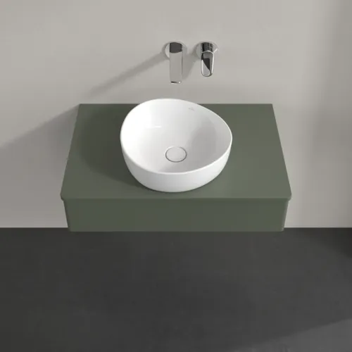 Picture of VILLEROY BOCH Antao Vanity unit, 1 pull-out compartment, 800 x 190 x 500 mm, Front without structure, Leaf Green Matt Lacquer / Leaf Green Matt Lacquer #K08010HL