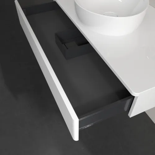 Bild von VILLEROY BOCH Antao Waschbeckenunterschrank, 1 Auszug, 1000 x 190 x 500 mm, Front mit Struktur, Glossy White Lacquer / Glossy White Lacquer #K09150GF