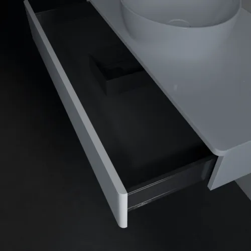 Bild von VILLEROY BOCH Antao Waschbeckenunterschrank, 1 Auszug, 1000 x 190 x 500 mm, Front mit Struktur, Glossy White Lacquer / Glossy White Lacquer #K09150GF
