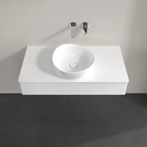 Bild von VILLEROY BOCH Antao Waschbeckenunterschrank, 1 Auszug, 1000 x 190 x 500 mm, Front mit Struktur, Glossy White Lacquer / Glossy White Lacquer #K09150GF