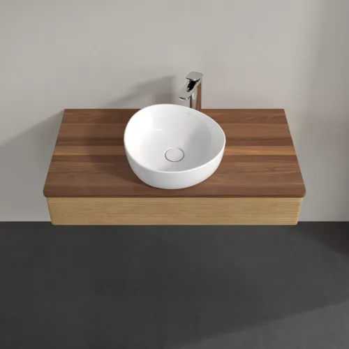 Bild von VILLEROY BOCH Antao Waschbeckenunterschrank, 1 Auszug, 1000 x 190 x 500 mm, Front mit Struktur, Honey Oak / Warm Walnut #K09152HN