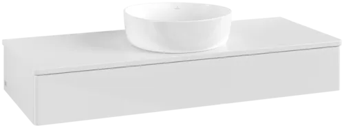 Bild von VILLEROY BOCH Antao Waschbeckenunterschrank, 1 Auszug, 1200 x 190 x 500 mm, Front ohne Struktur, Glossy White Lacquer / Glossy White Lacquer #K10010GF