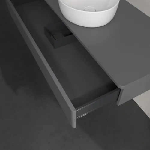 Bild von VILLEROY BOCH Antao Waschbeckenunterschrank, 1 Auszug, 1200 x 190 x 500 mm, Front ohne Struktur, Anthracite Matt Lacquer / Anthracite Matt Lacquer #K10010GK