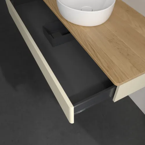 Bild von VILLEROY BOCH Antao Waschbeckenunterschrank, 1 Auszug, 1200 x 190 x 500 mm, Front mit Struktur, Silk Grey Matt Lacquer / Honey Oak #K10111HJ