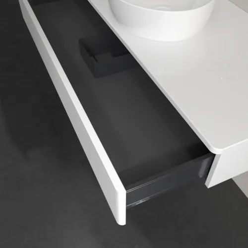 VILLEROY BOCH Antao Waschbeckenunterschrank, 1 Auszug, 1200 x 190 x 500 mm, Front mit Struktur, Glossy White Lacquer / Glossy White Lacquer #K10150GF, Bild 7