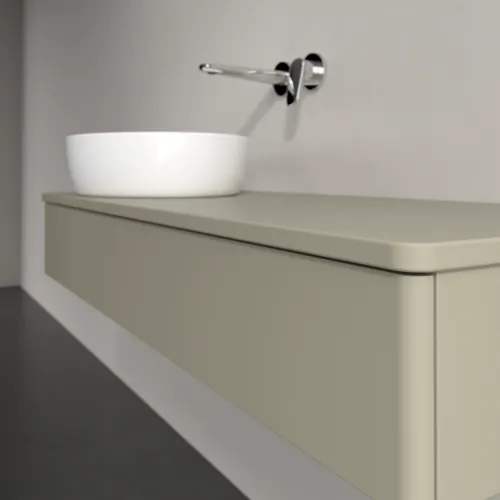 Bild von VILLEROY BOCH Antao Waschbeckenunterschrank, 1 Auszug, 1200 x 190 x 500 mm, Front ohne Struktur, Stone Grey Matt Lacquer / Stone Grey Matt Lacquer #K11010HK
