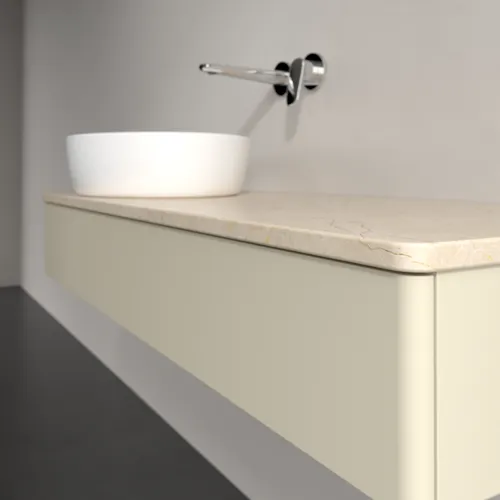 Bild von VILLEROY BOCH Antao Waschbeckenunterschrank, 1 Auszug, 1200 x 190 x 500 mm, Front ohne Struktur, Silk Grey Matt Lacquer / Botticino #K11013HJ
