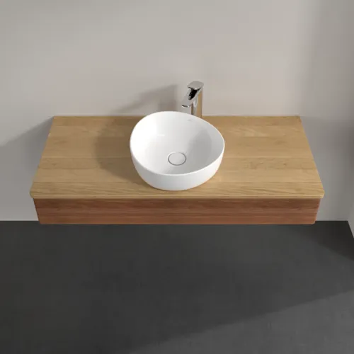 Bild von VILLEROY BOCH Antao Waschbeckenunterschrank, 1 Auszug, 1200 x 190 x 500 mm, Front mit Struktur, Warm Walnut / Honey Oak #K10151HM