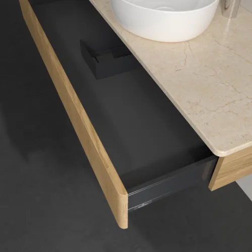 VILLEROY BOCH Antao Waschbeckenunterschrank, 1 Auszug, 1200 x 190 x 500 mm, Front mit Struktur, Honey Oak / Botticino #K10153HN, Bild 6