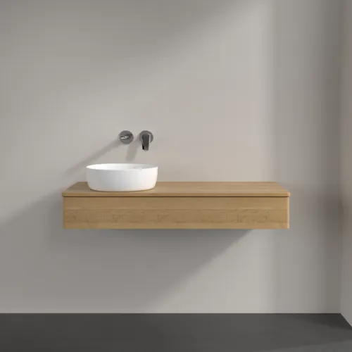 Bild von VILLEROY BOCH Antao Waschbeckenunterschrank, 1 Auszug, 1200 x 190 x 500 mm, Front ohne Struktur, Honey Oak / Honey Oak #K11011HN